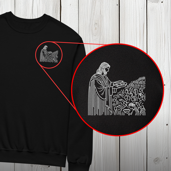 Sudadera de Jesús alimenta a los 5000