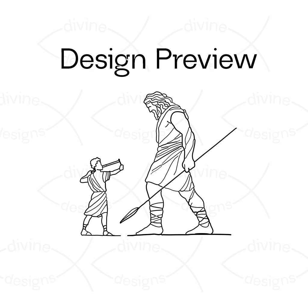 David and Goliath Tote Bag