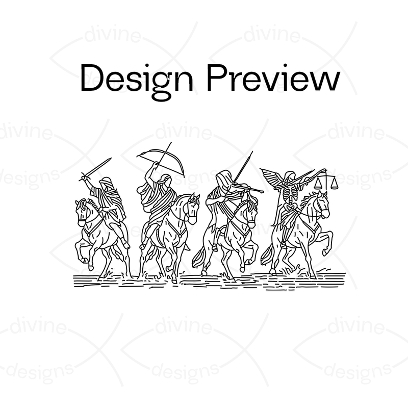 The Four Horsemen of Apocalypse Tote Bag, detail study