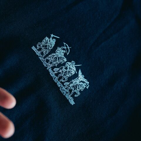 Four Horsemen tee, detail